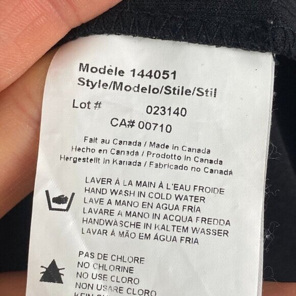 Joseph Ribkoff Stretch Fitted Dress Size 8 Black Silver Eyelets Half Sleeve - Picture 5 of 11